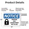 Signmission Propane Cage Locked When Not In Use OSHA Notice Sign, Plastic, 14in W x 10in L, 2PK OS-2PACK-NS-P-1014-L-17887 - alternate 8